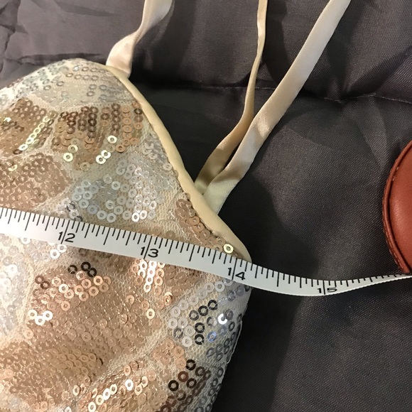 Formal Prom Dress Gown Sequin Gold and Sliver Cire - Picture 6 of 11